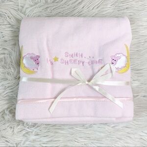 𝅺MWW Market Sheepy Time Pink Baby Blanket Cotton